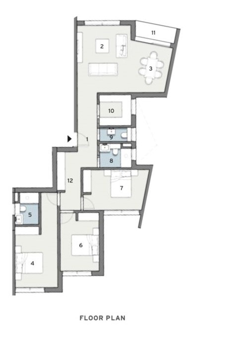 Floor plan for apartment at Zed Tower