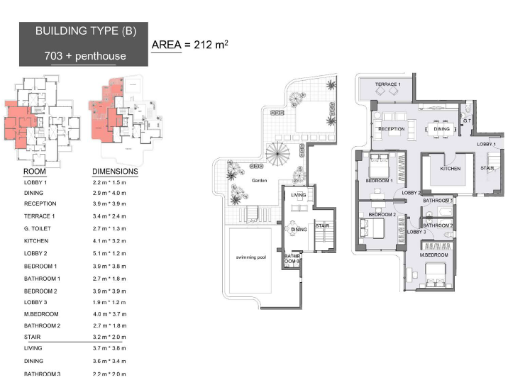 Floor plan for apartment at Serrano