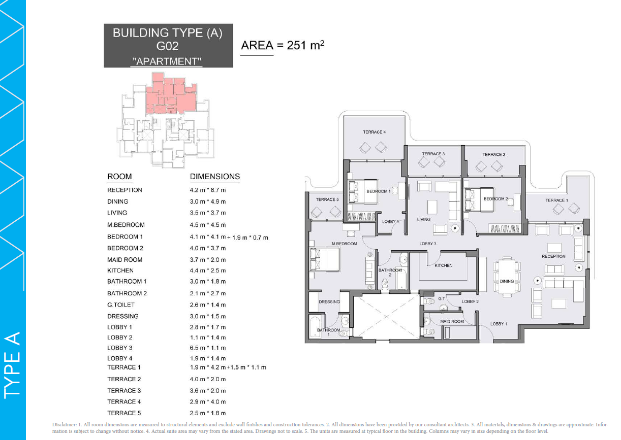 Floor plan for apartment at Serrano