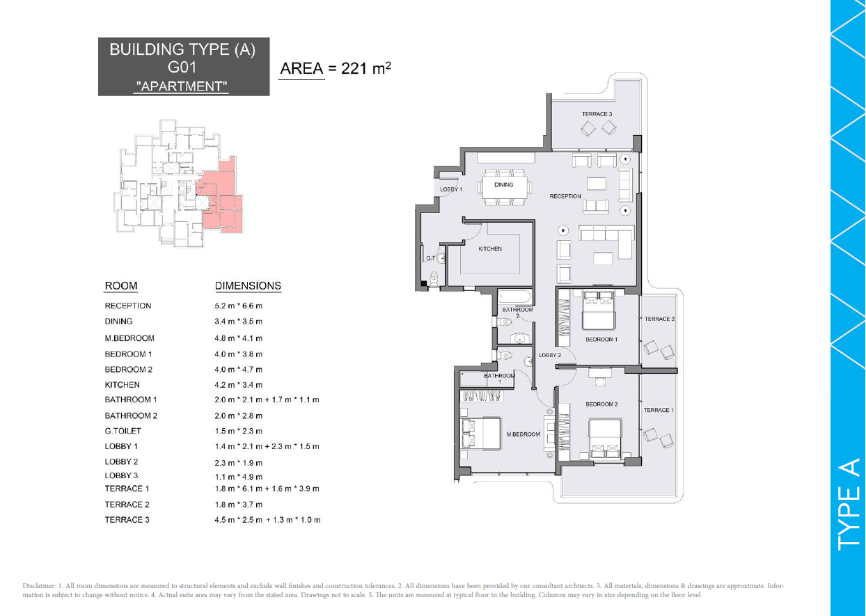 Floor plan for apartment at Serrano
