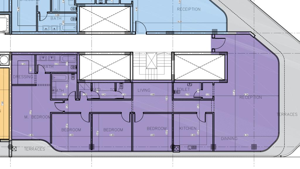 Floor plan for apartment at Bloomfields