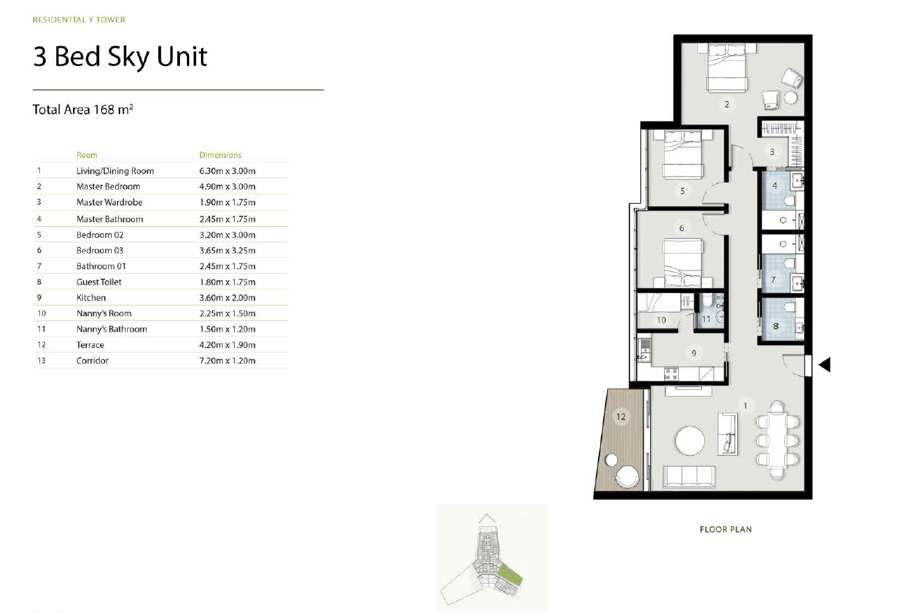 Floor plan for apartment at ZED
