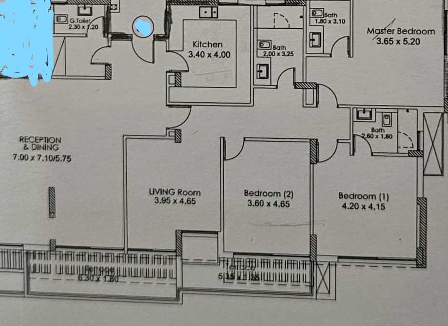 Floor plan for apartment at Capital Gardens