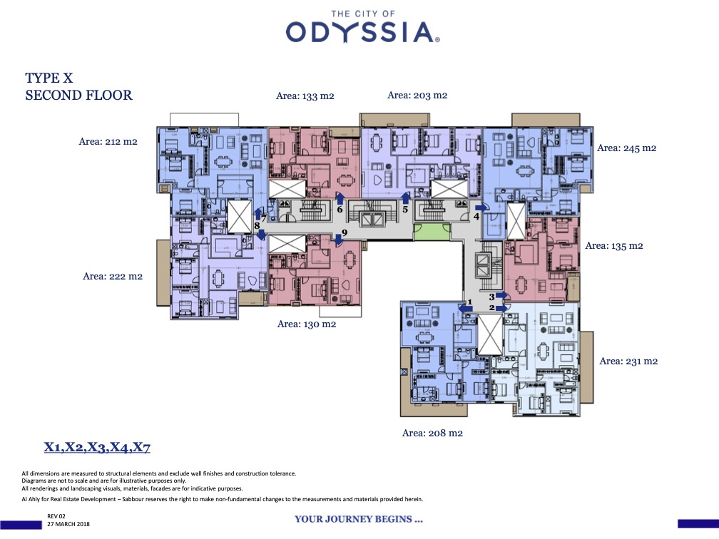 Floor plan for apartment at The City of Odyssia