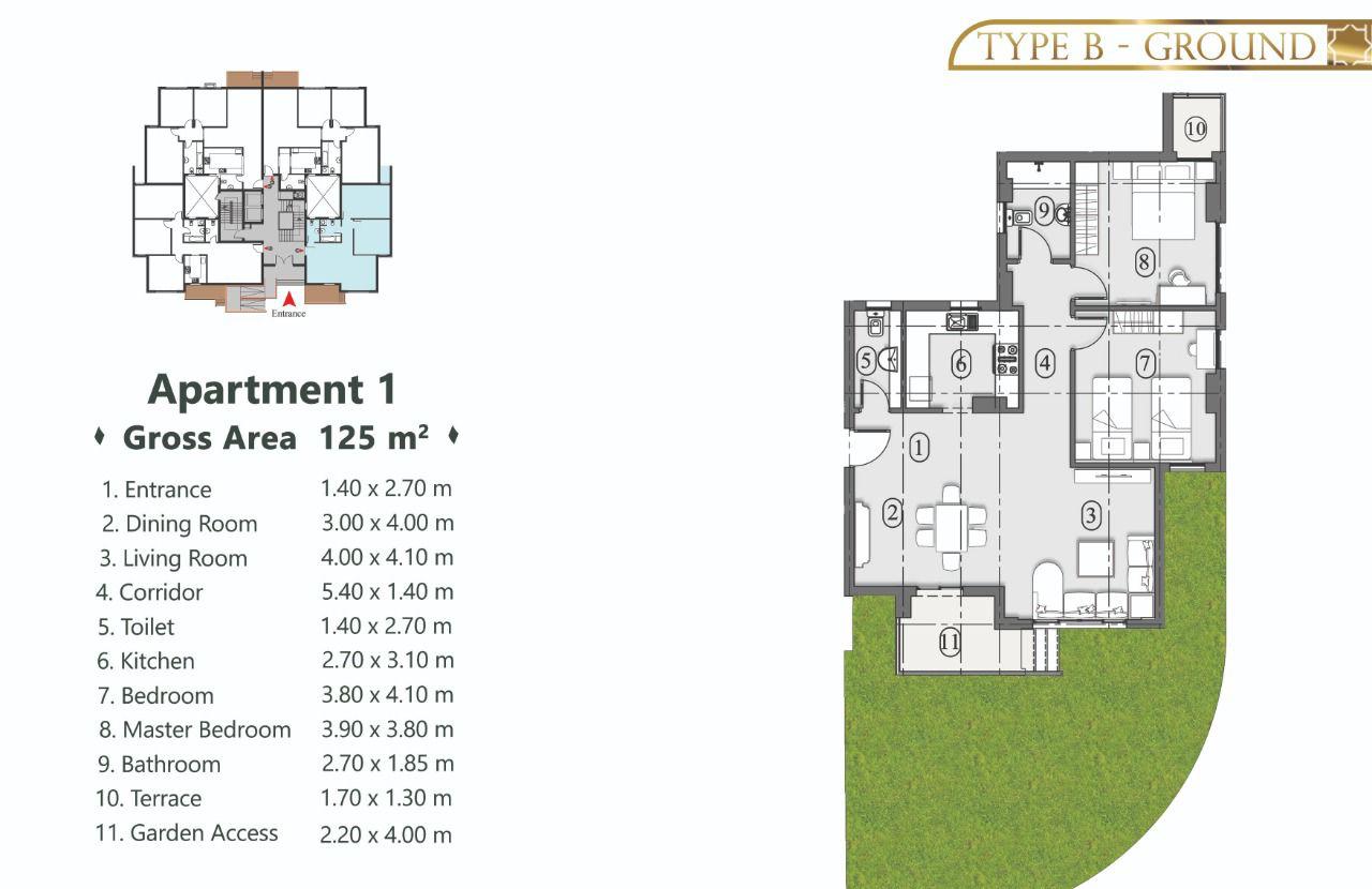 Floor plan for duplex at Ramatan