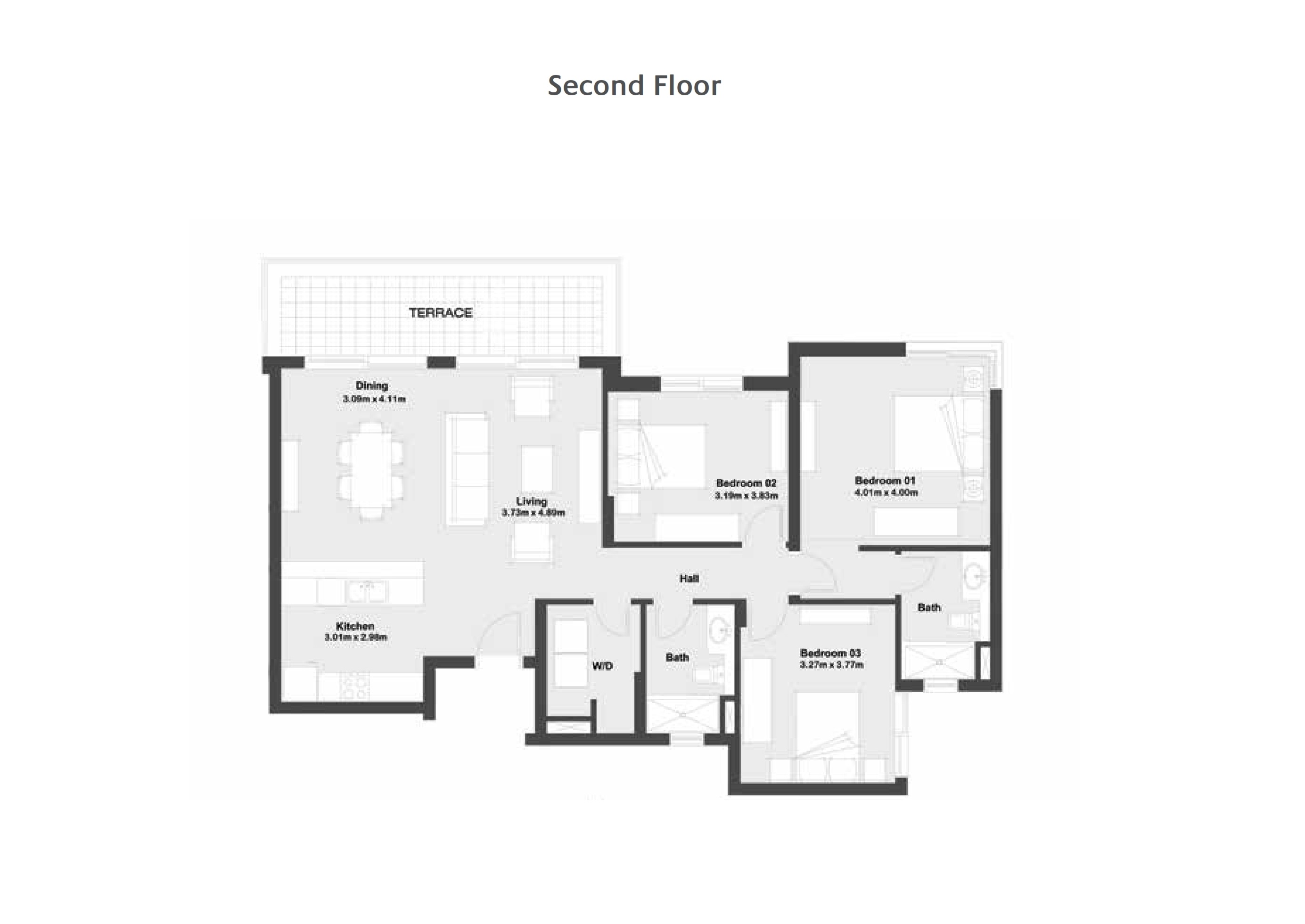 Floor plan for chalet at Marassi
