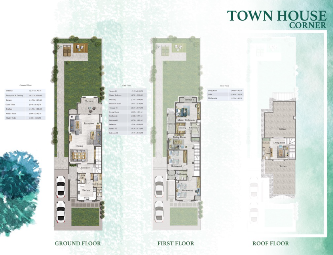 Floor plan for townhouse at L’Avenir
