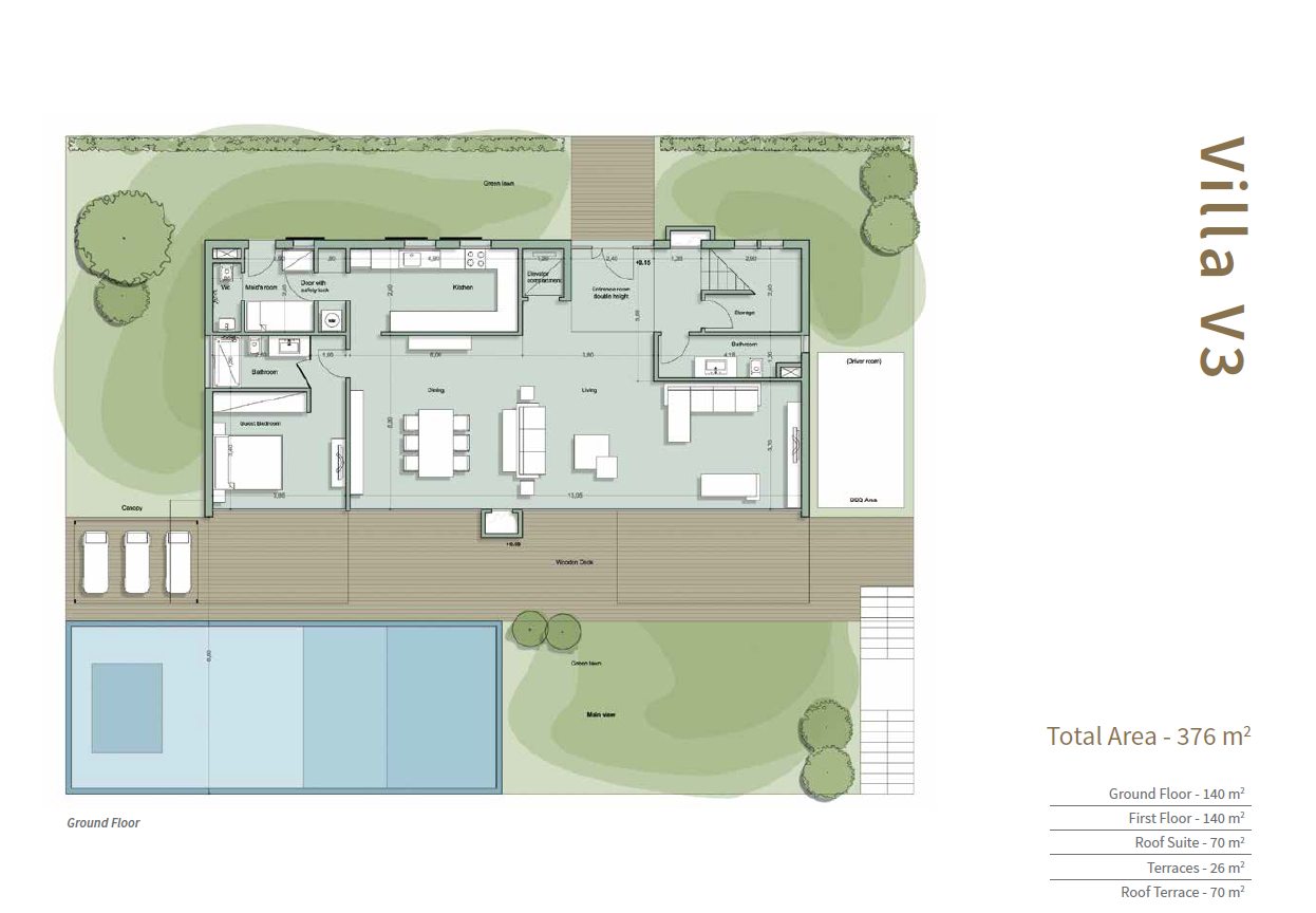 Floor plan for villa at Il Monte Galala