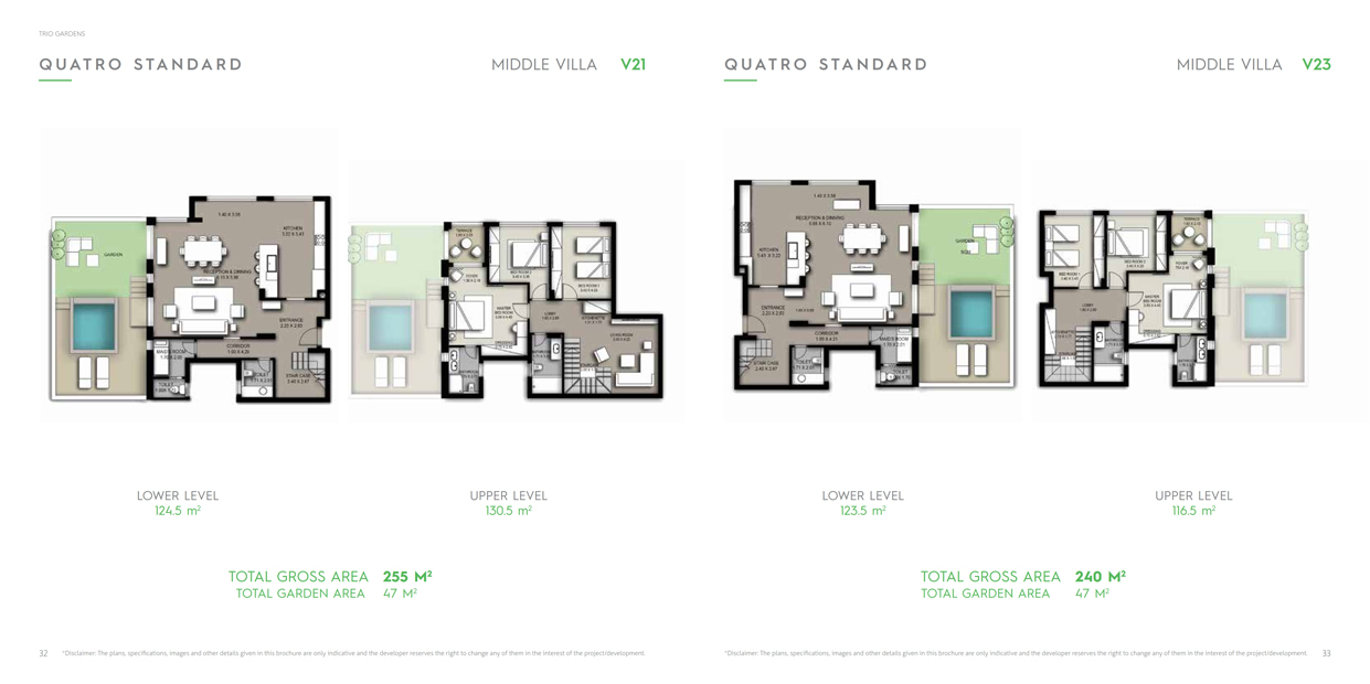 Floor plan for villa at Trio