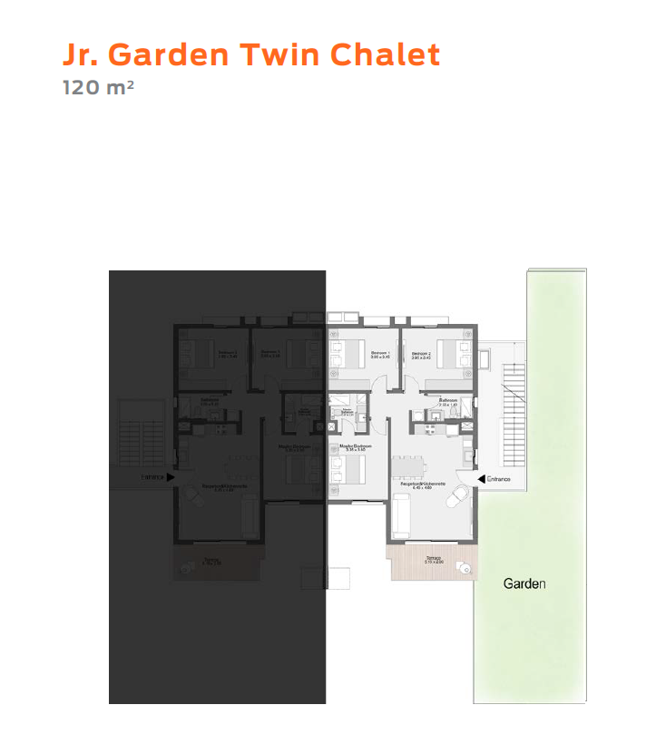 Floor plan for chalet at D-Bay