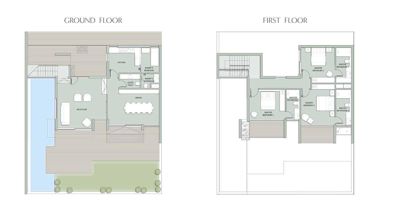 Floor plan for villa at Il Monte Galala