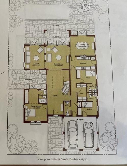 Floor plan for villa at Marassi
