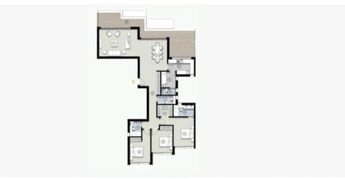 Floor plan for penthouse at ZED East