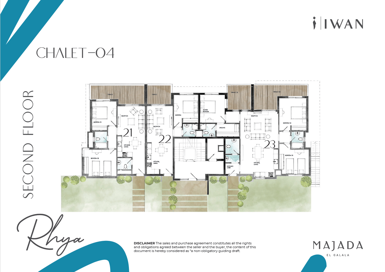 Floor plan for chalet at Majada Iwan