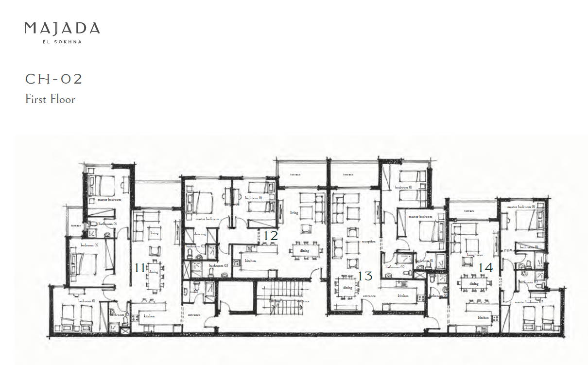 Floor plan for chalet at Majada Iwan