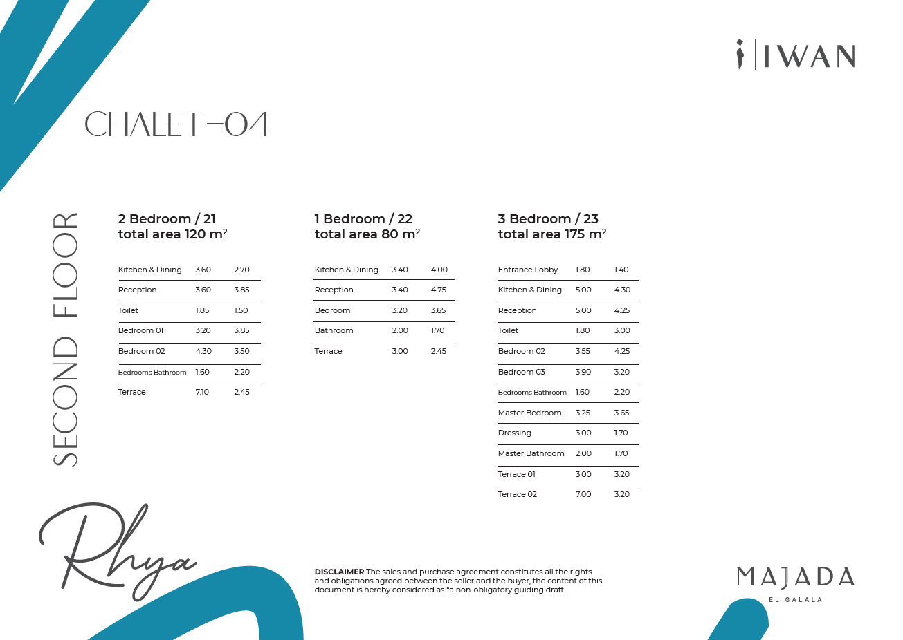Floor plan for chalet at Majada Iwan