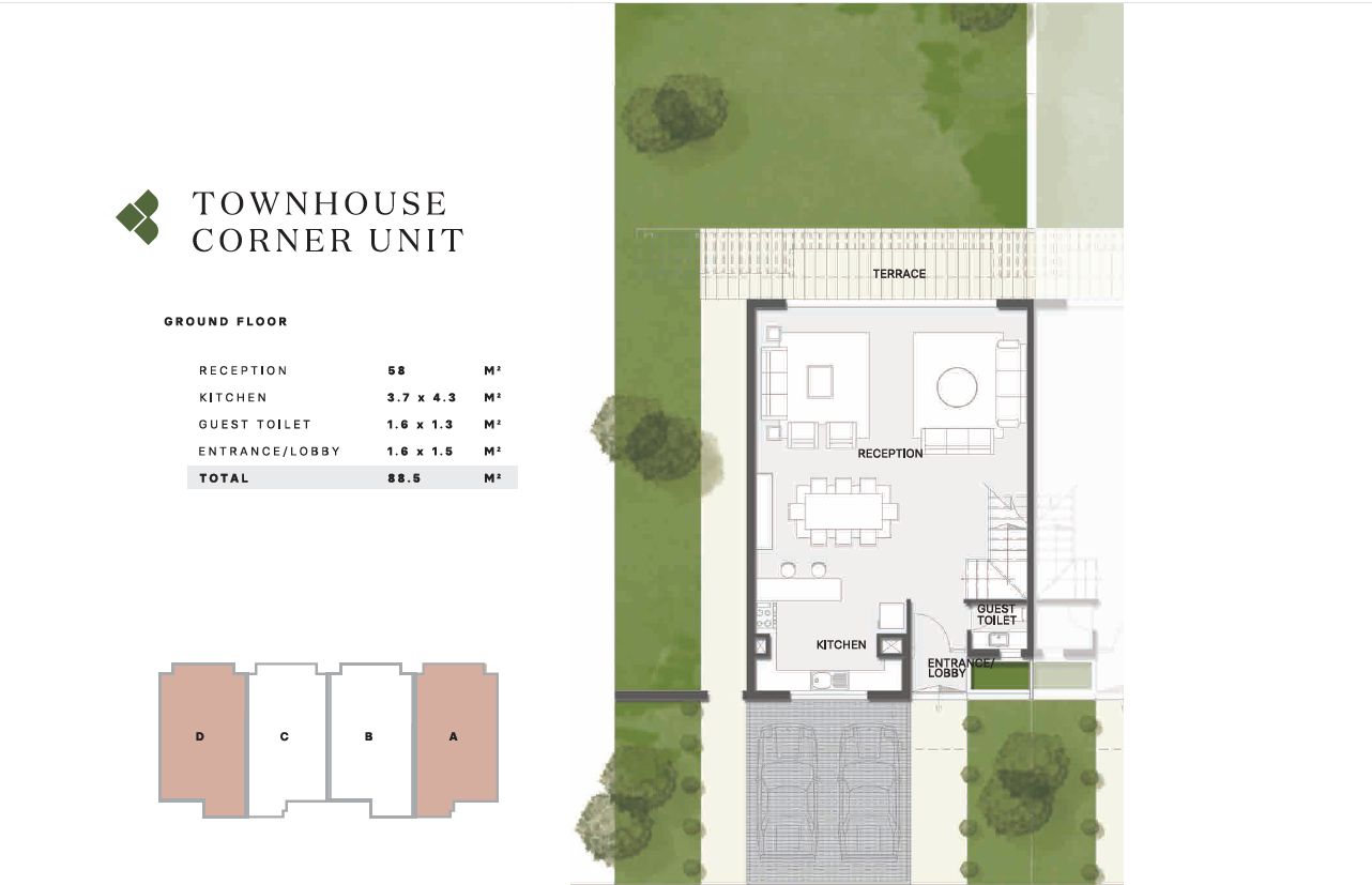 Floor plan for townhouse at Al Karma Gates