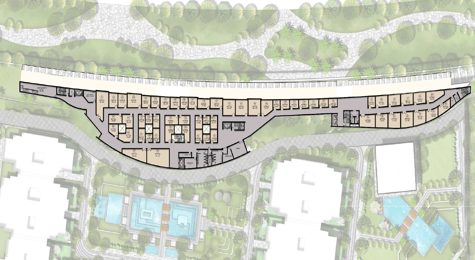 Floor plan for  at De joya 1 strip mall