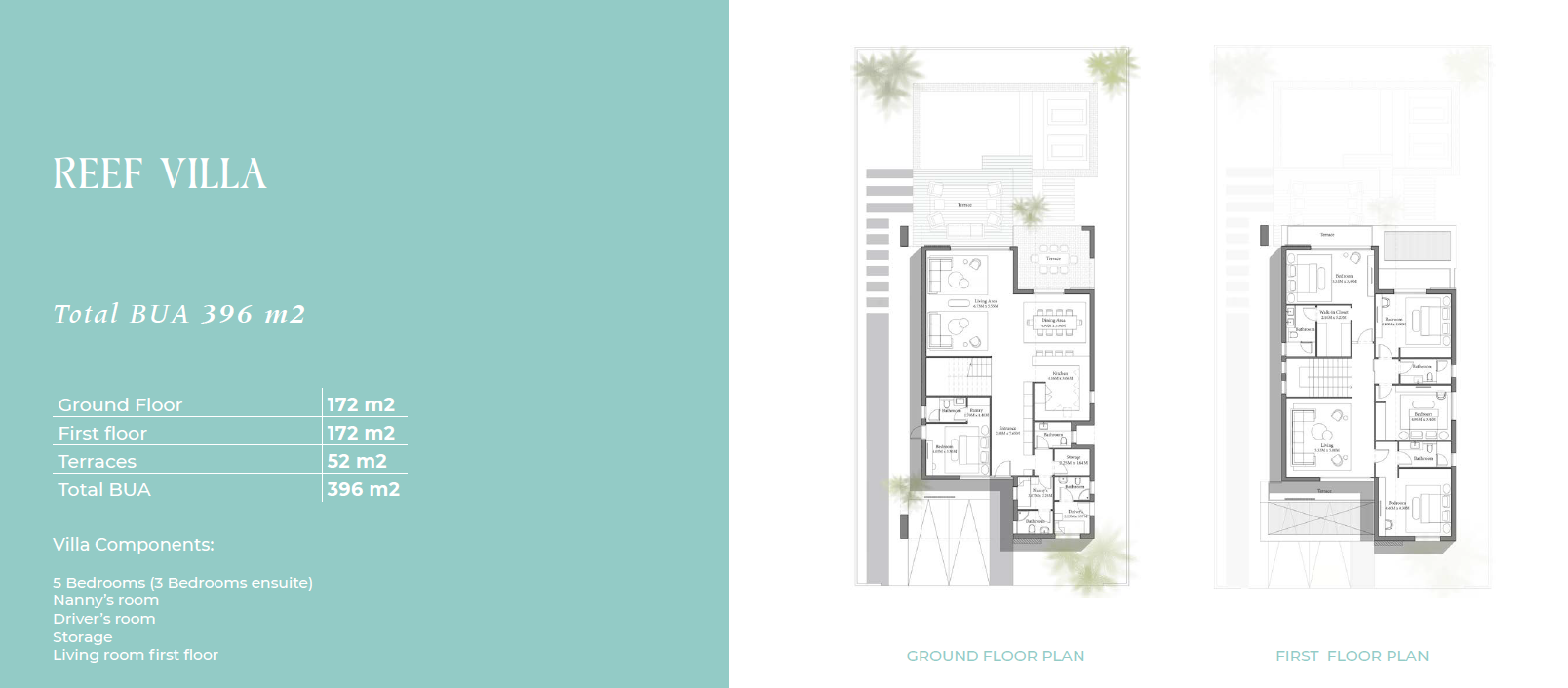 Floor plan for villa at Caesar
