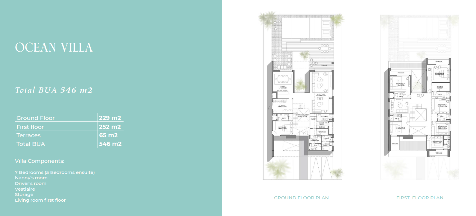 Floor plan for villa at Caesar