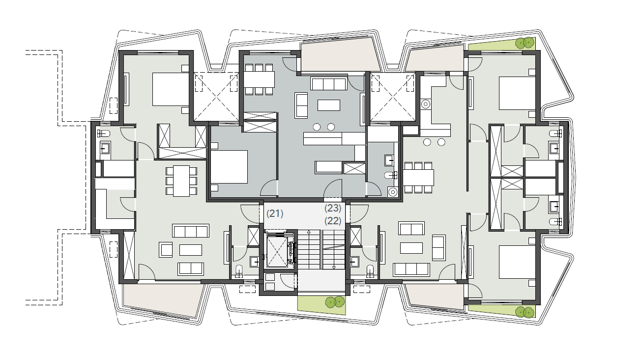 Floor plan for apartment at Badya
