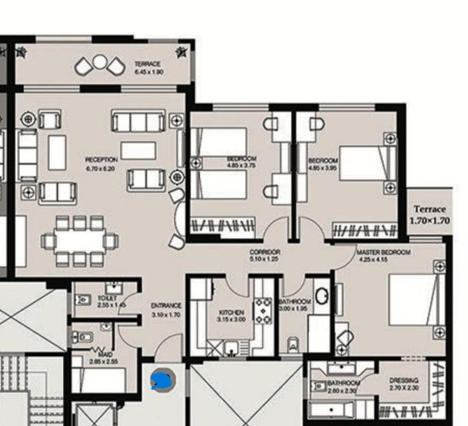 Floor plan for apartment at Ninety Avenue