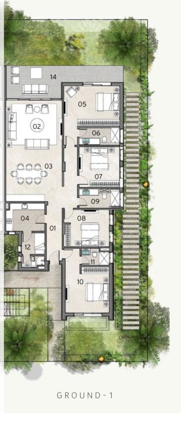 Floor plan for chalet at Silversands