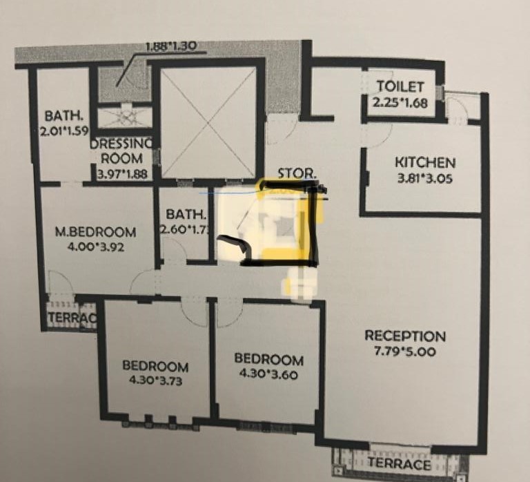 Floor plan for apartment at Green 5