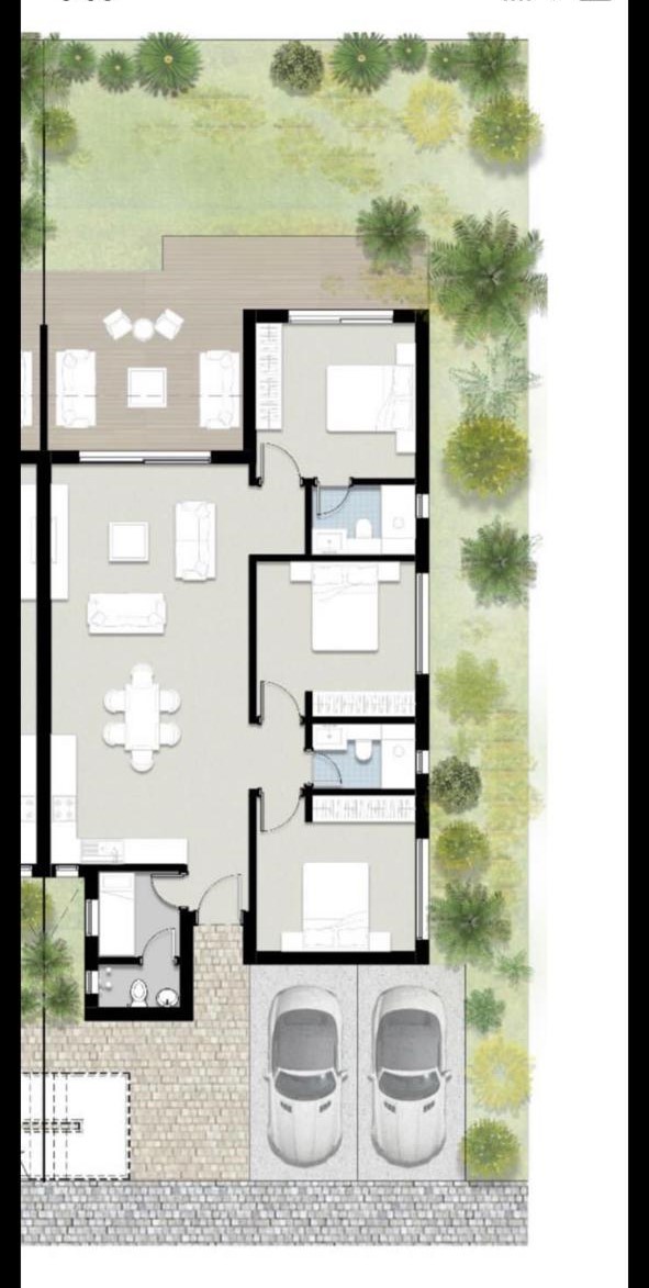Floor plan for chalet at Silversands