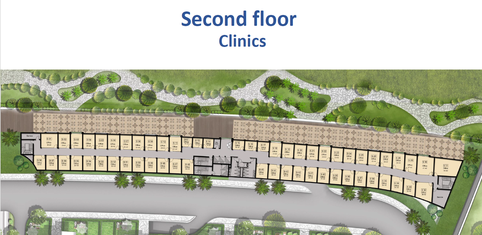 Floor plan for  at De joya 2 strip mall