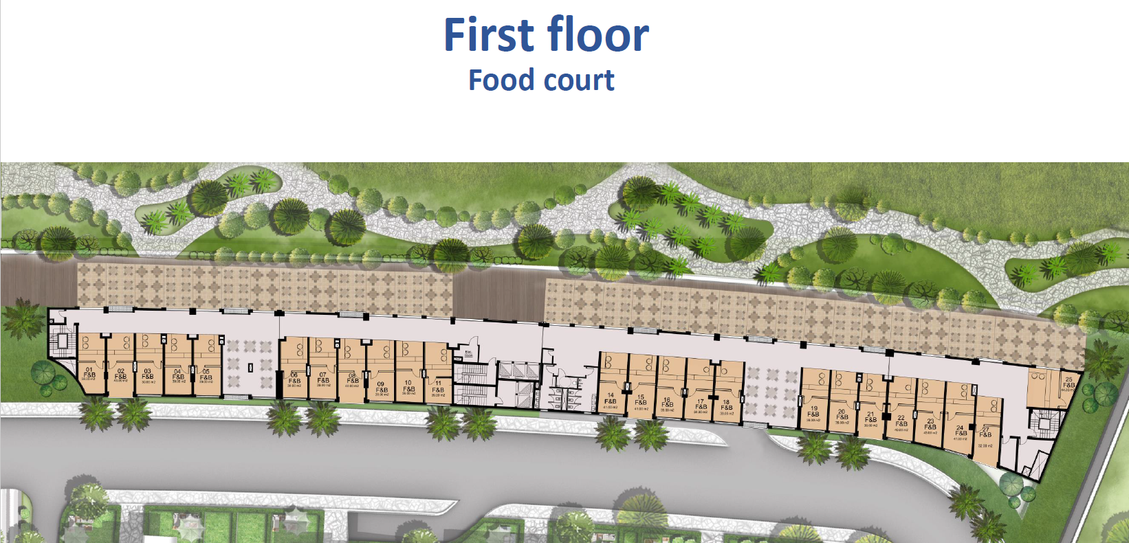 Floor plan for  at De joya 2 strip mall