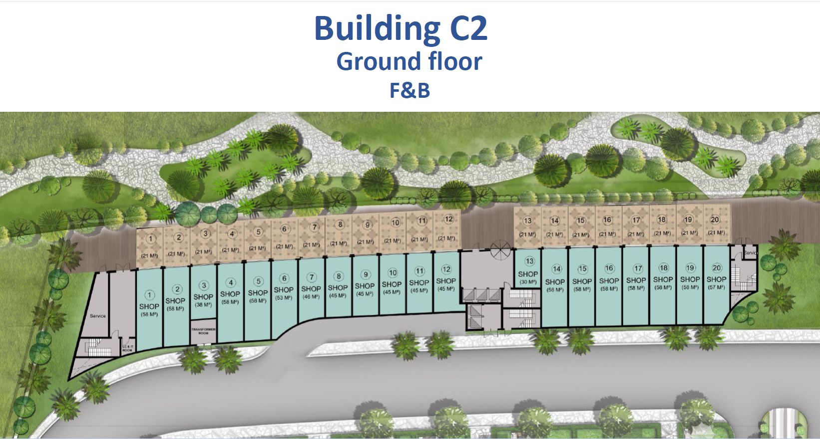 Floor plan for  at De joya 2 strip mall