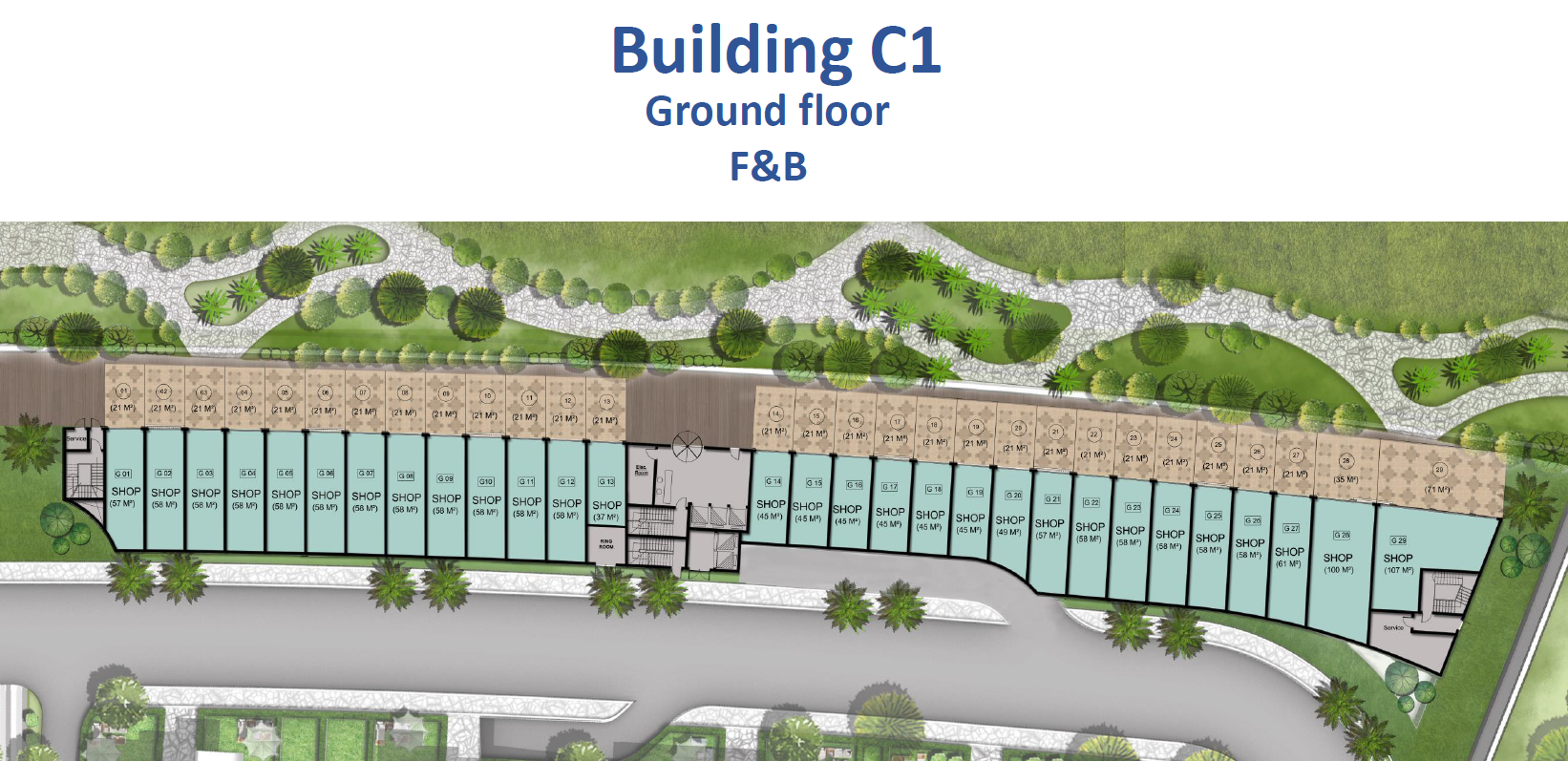 Floor plan for  at De joya 2 strip mall