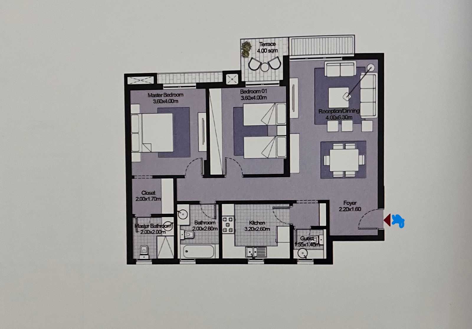 Floor plan for apartment at SODIC East