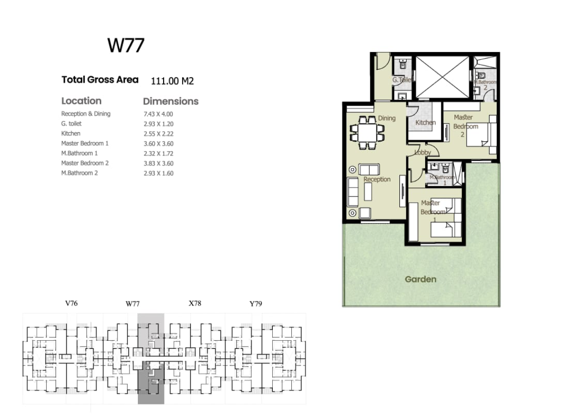 Floor plan for apartment at Azad Views