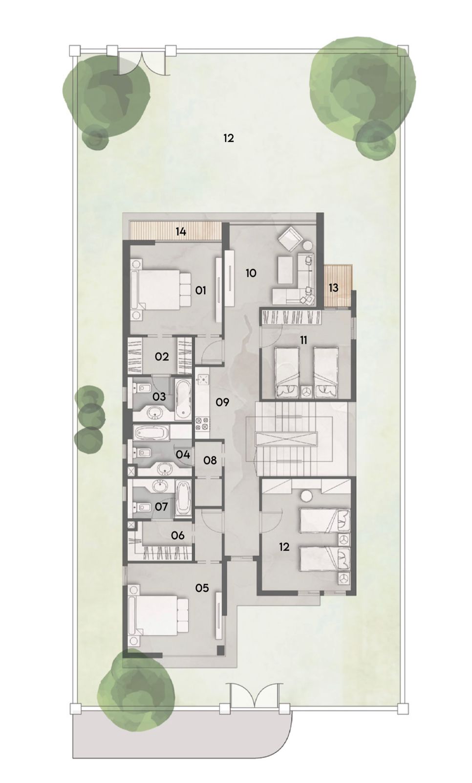 Floor plan for villa at Il Bosco City