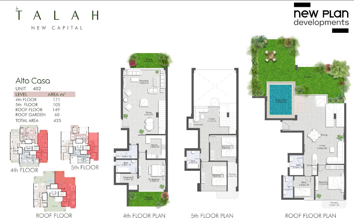 Floor plan for duplex at Talah