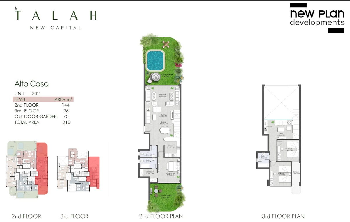 Floor plan for duplex at Talah