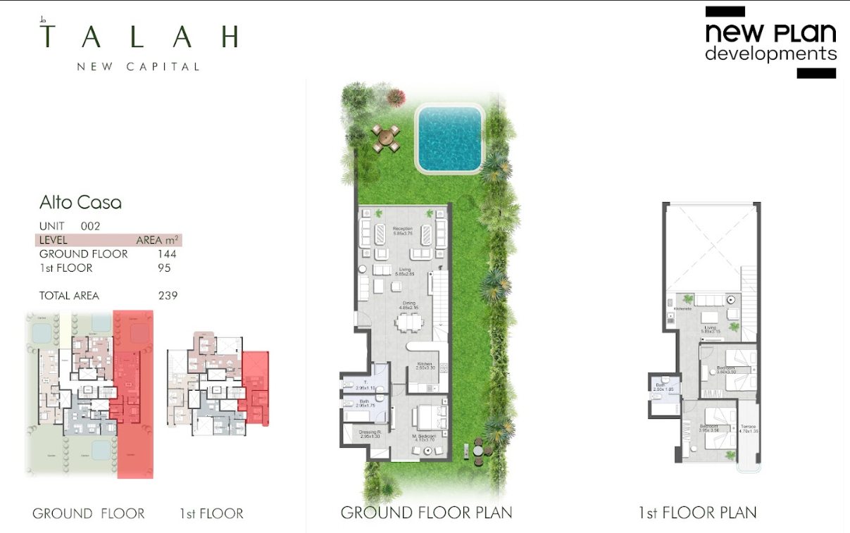 Floor plan for duplex at Talah