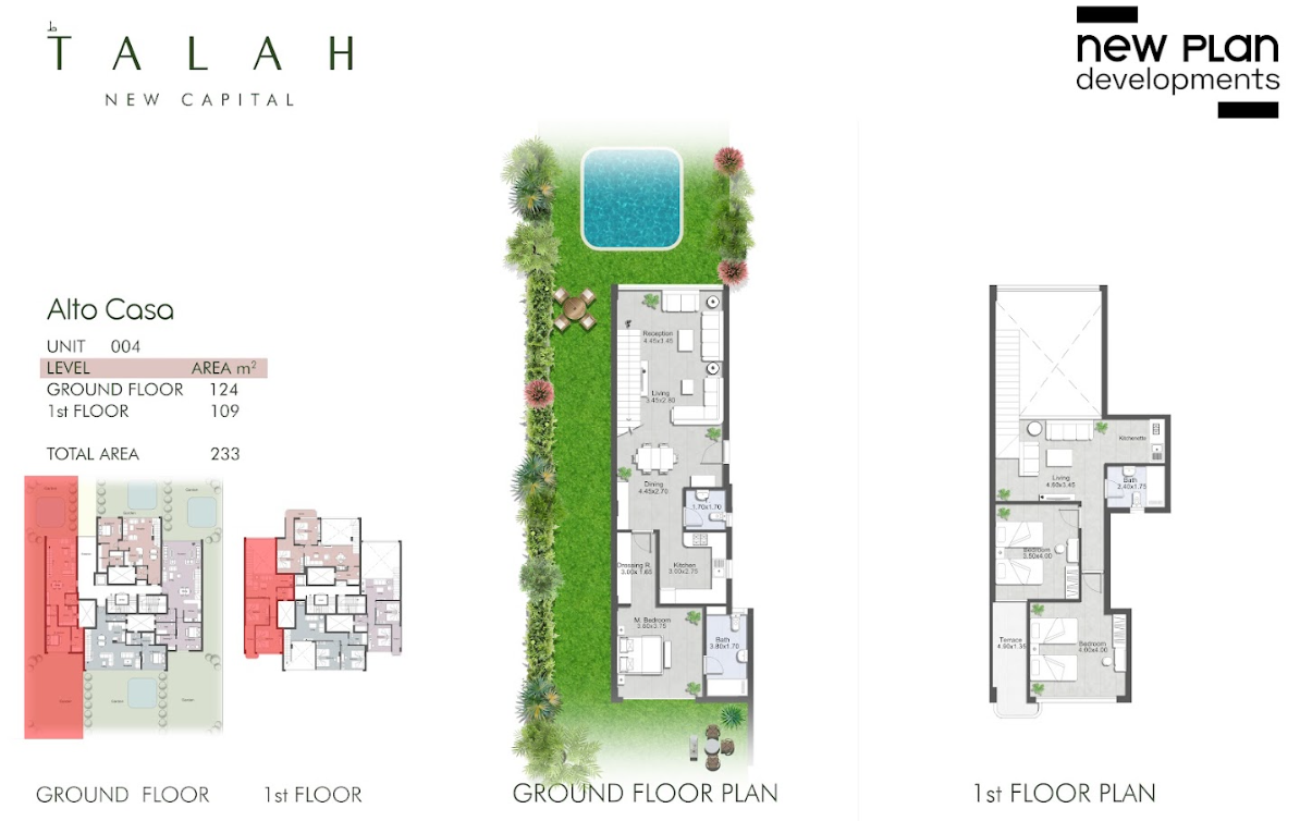 Floor plan for duplex at Talah