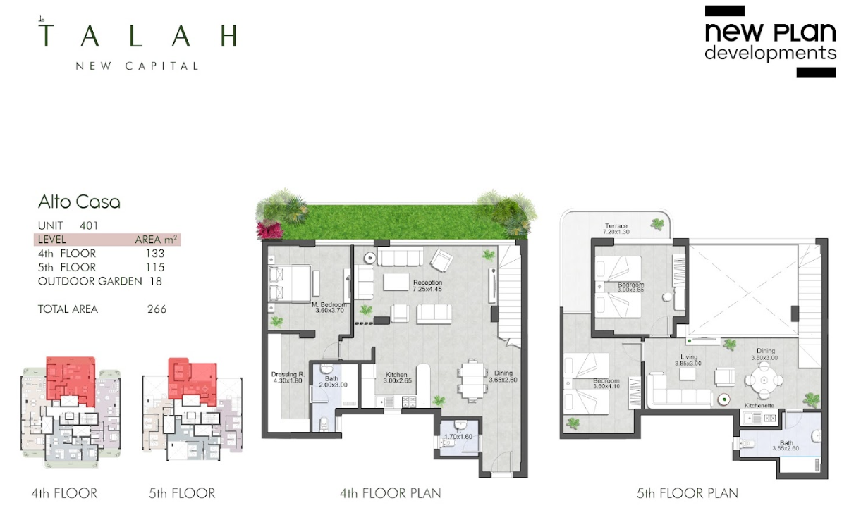 Floor plan for duplex at Talah