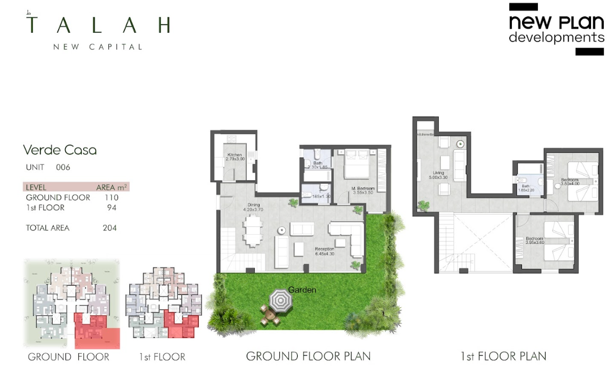Floor plan for duplex at Talah