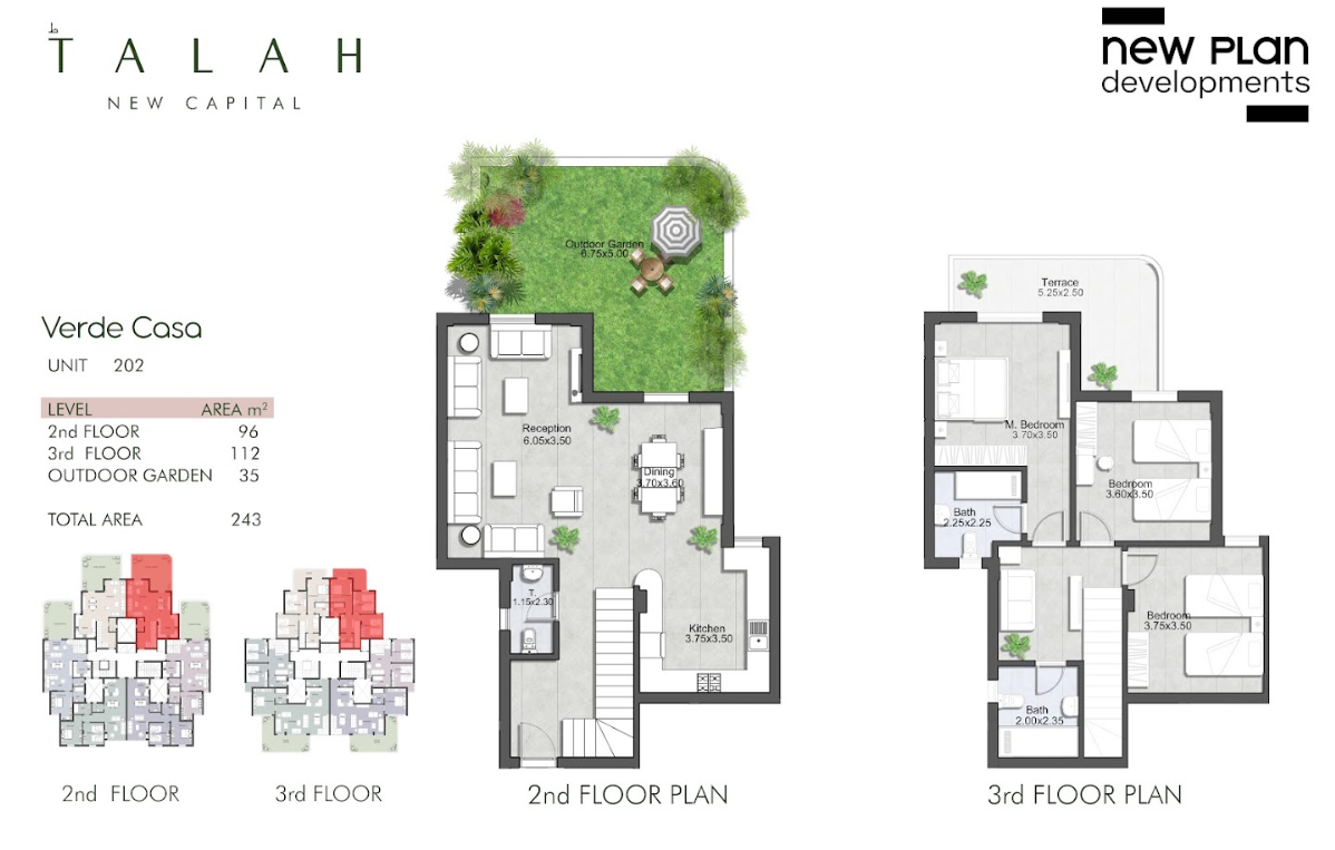 Floor plan for duplex at Talah