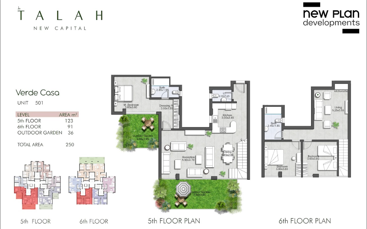 Floor plan for duplex at Talah