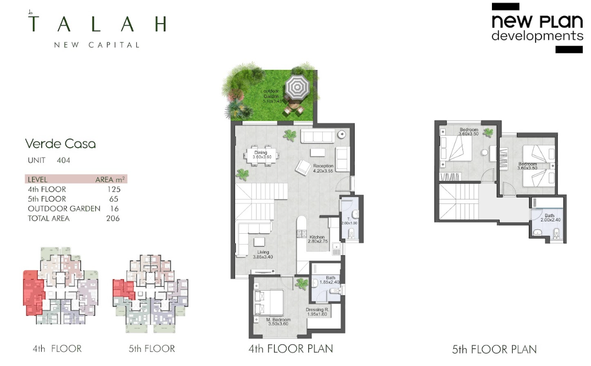 Floor plan for duplex at Talah