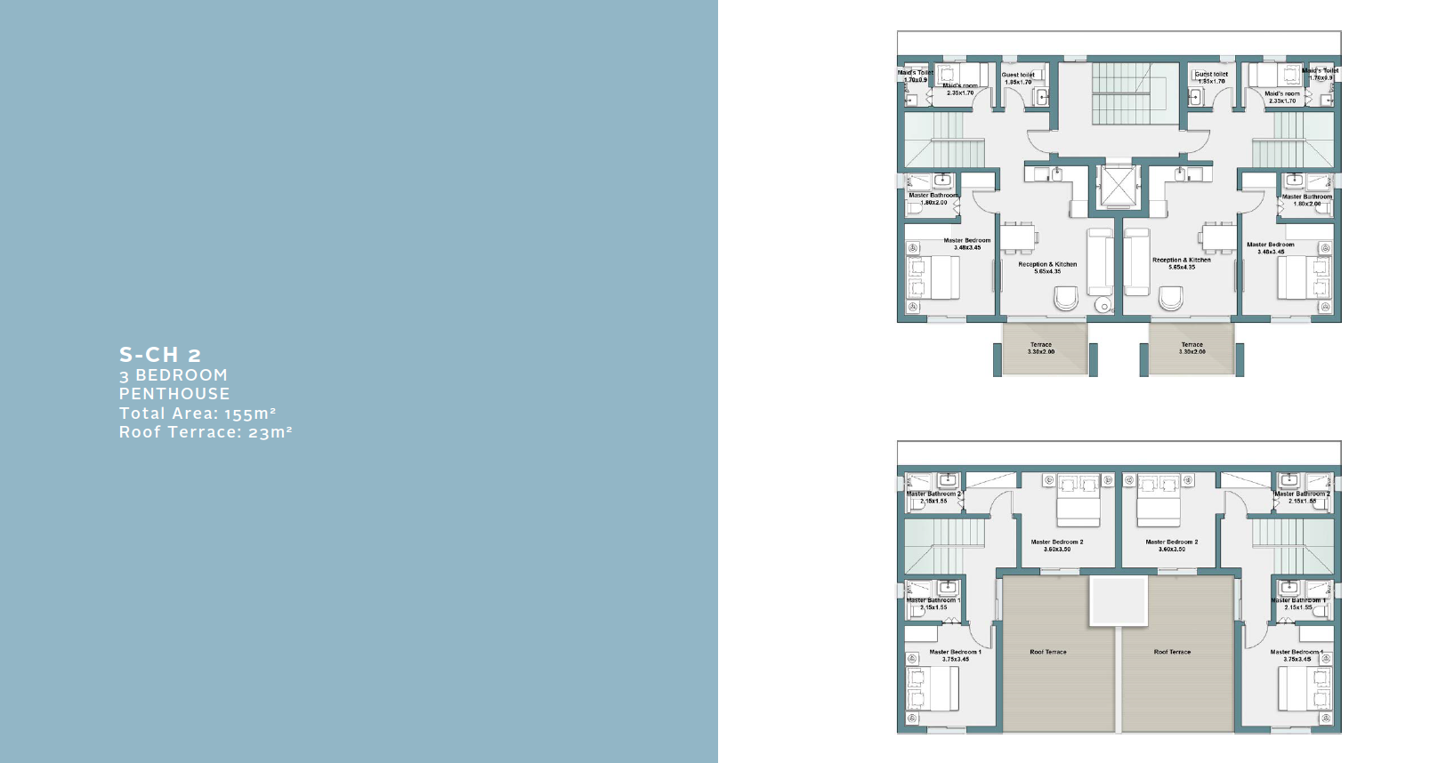 Floor plan for chalet at Fouka Bay