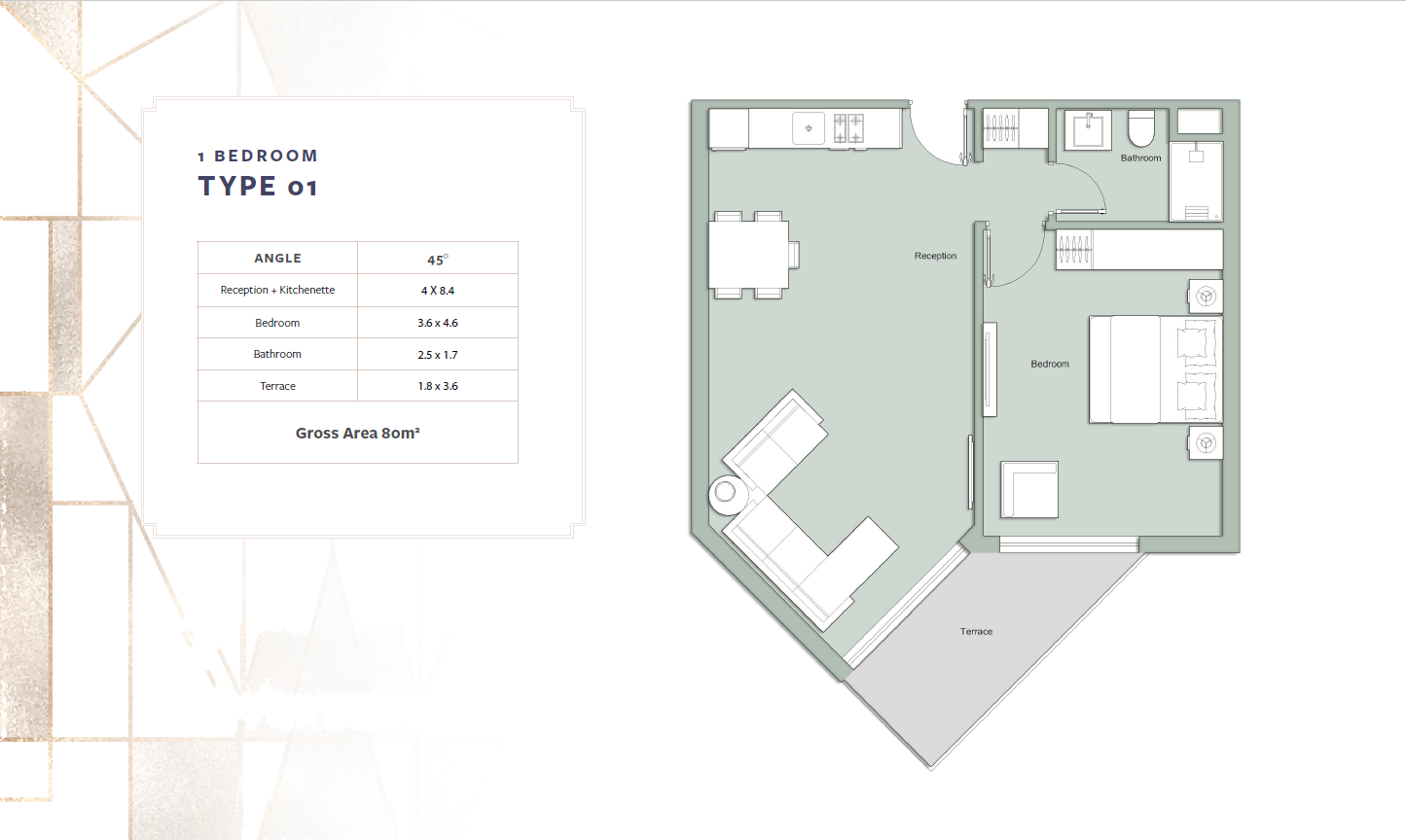 Floor plan for apartment at Fouka Bay