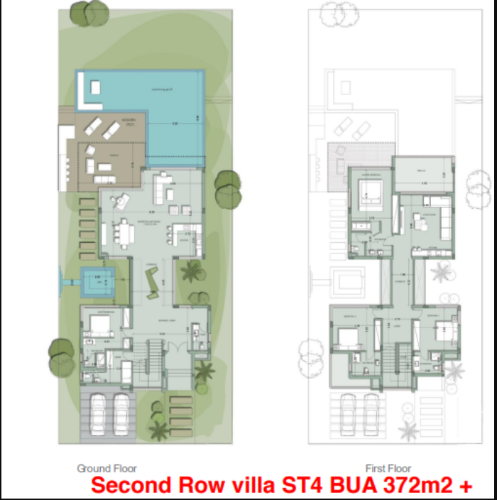 Floor plan for villa at Fouka Bay