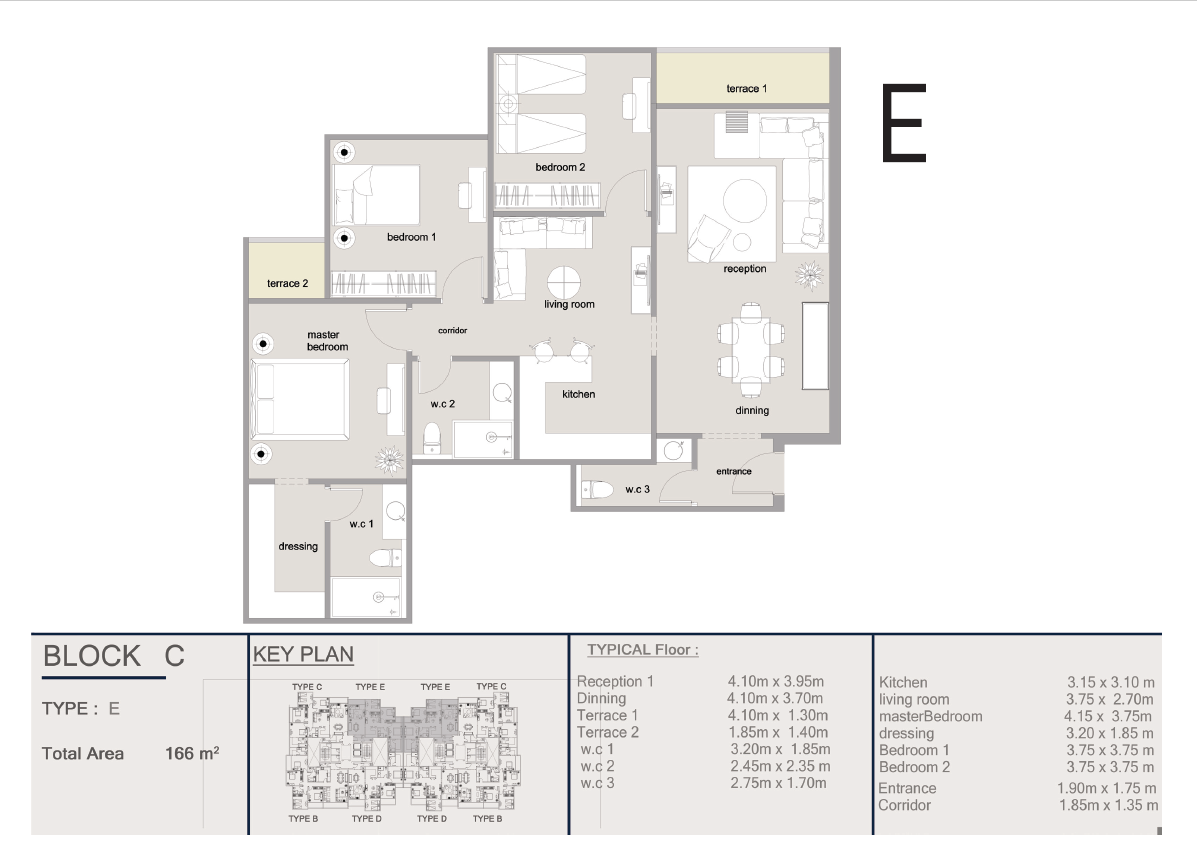 Floor plan for apartment at Ri8