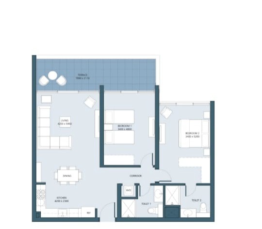 Floor plan for chalet at Marina Marassi